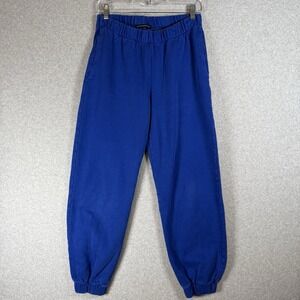 Brandy melvile sweatpants womens small royal blue pull on jogger cotton